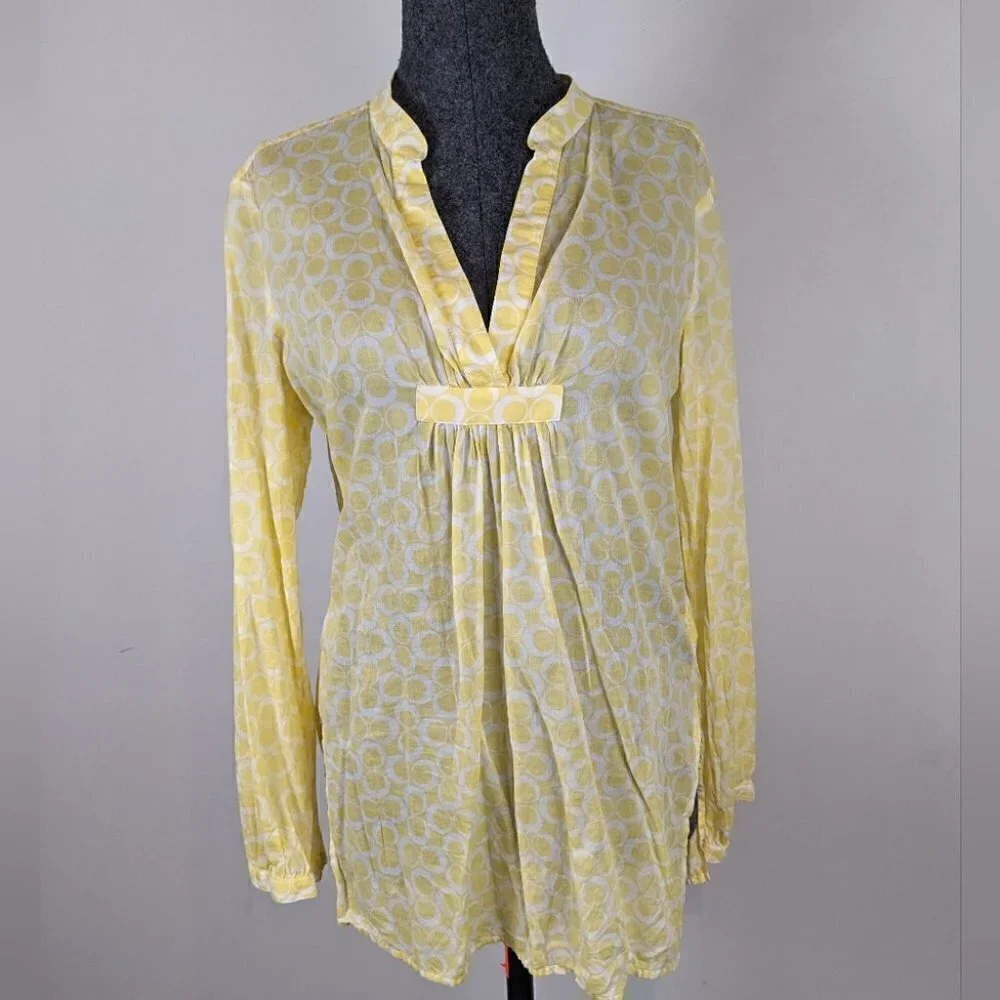 Michael Kors yellow tunic top medium